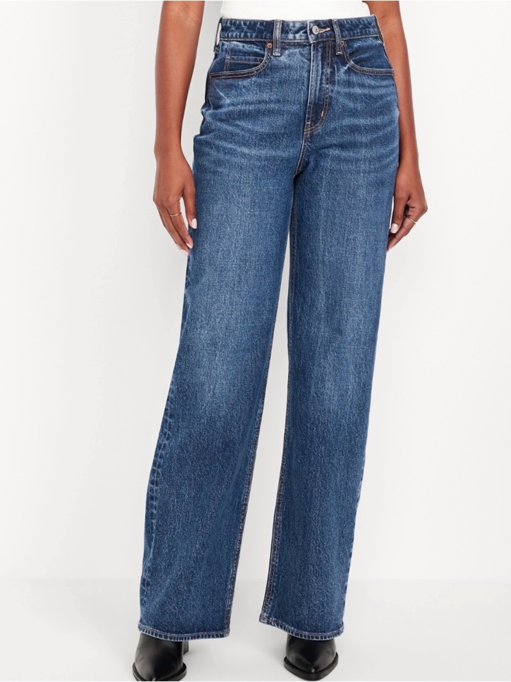 Old Navy TALL INSEAM Extra High-Rise Sky-Hi Wide Leg Jeans